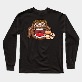 The laughing jesus pointing at you Long Sleeve T-Shirt